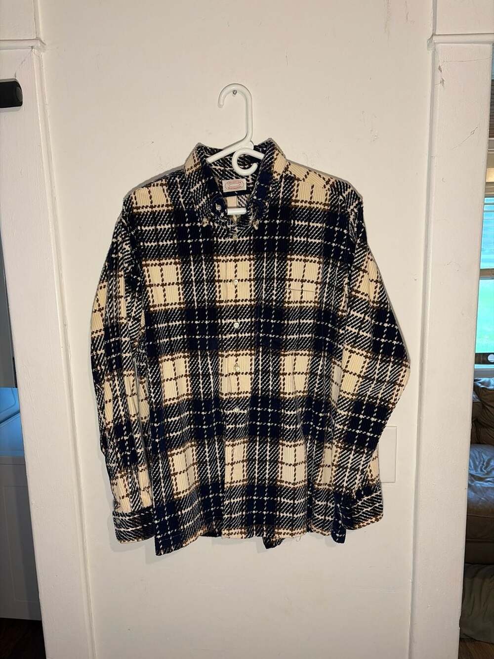 Vintage Creighton Shirtmakers Plaid Corduroy Button Down Shirt